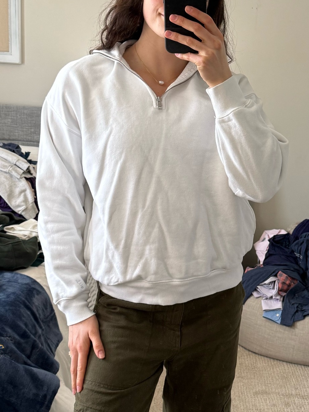TNA White Cozy Mega Fleece